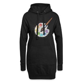 Artistes Dessin Peintre Peintre Peinture - Sweat-shirt à capuche long Femme - noir - Devant
