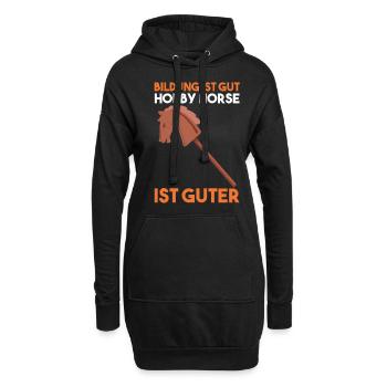 Steckenpferd Hobby Horse - Hoodie-Kleid - Schwarz - Vorne
