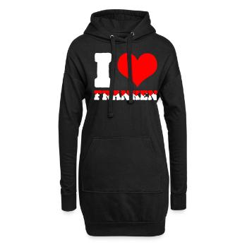 Franke Ich liebe Franken - Hoodie-Kleid - Schwarz - Vorne