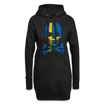 Drapeau de la Suède - Sweat-shirt à capuche long Femme - noir - Devant