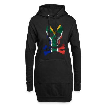 Drapeau de l’Afrique du Sud - Sweat-shirt à capuche long Femme - noir - Devant