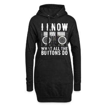 DISC-JOCKEY - Sweat-shirt à capuche long Femme - noir - Devant