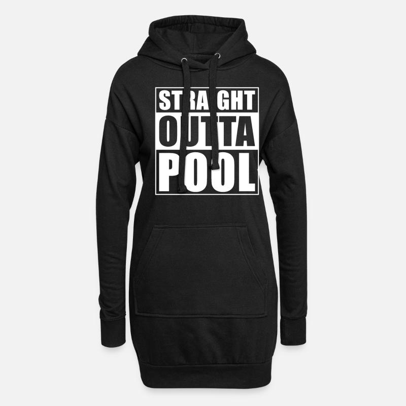 Swimming Pool - Hoodie-Kleid - Schwarz