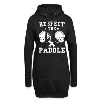 Pickleball Respsect the Paddle - Hoodie-Kleid - Schwarz - Vorne