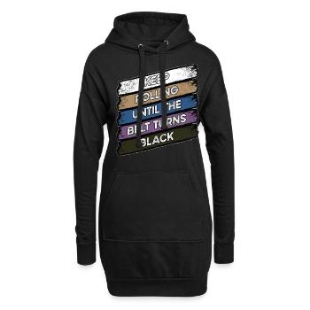 Ceinture noire BJJ - Sweat-shirt à capuche long Femme - noir - Devant
