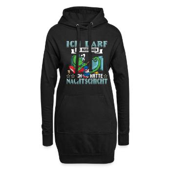 Nachtschicht Ich darf so aussehen - Hoodie-Kleid - Schwarz - Vorne