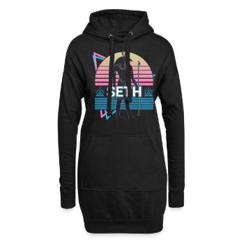 Seth Dieu Égyptien Egypte Cadeau - Sweat-shirt à capuche long Femme - noir - Devant