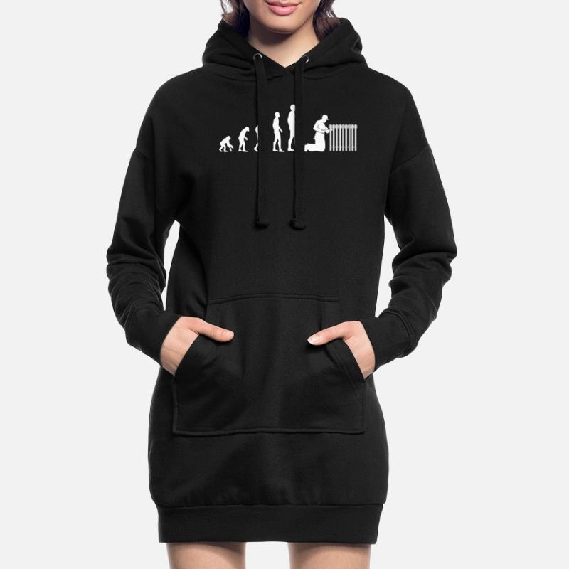 Heizungsbauer Evolution Handwerker Geschenk Hoodie-Kleid