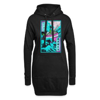 Ramen Kanagawa Wave Vaporwave Aesthetic Taste - Hoodie Dress - black - Front