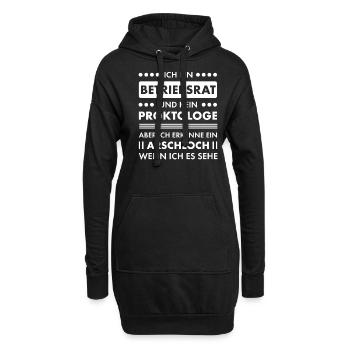 Betriebsrat Arbeitnehmer Vertreter Gewerkschaft - Hoodie-Kleid - Schwarz - Vorne