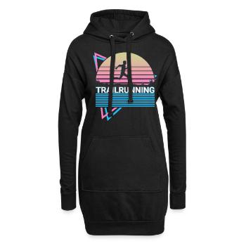 Trail Running Trail Runner Rétro - Sweat-shirt à capuche long Femme - noir - Devant