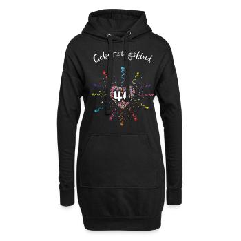 40. Geburtstag Geburtstagskind 40er - Hoodie-Kleid - Schwarz - Vorne