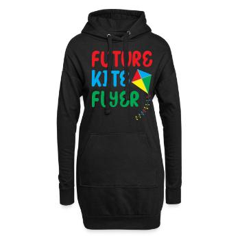 Future Kite Flyer - Sky Flying Children - Sweat-shirt à capuche long Femme - noir - Devant