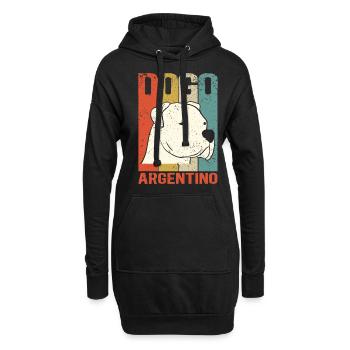 Dogo Argentino Grand Cadeau Danois - Sweat-shirt à capuche long Femme - noir - Devant