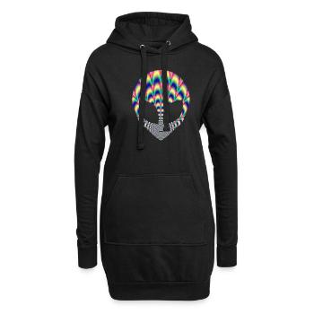 Alien - Hoodie-Kleid - Schwarz - Vorne
