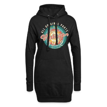 1972 Juni 50ter Geburtstag - Hoodie-Kleid - Schwarz - Vorne