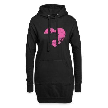 Kuh Kühe Rind Bauernhof Landwirt Geschenk - Hoodie-Kleid - Schwarz - Vorne
