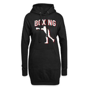 Boxe boxe - Sweat-shirt à capuche long Femme - noir - Devant