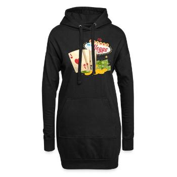 Lustiges Casino Las Vegas Roulette Slot Machine - Hoodie-Kleid - Schwarz - Vorne