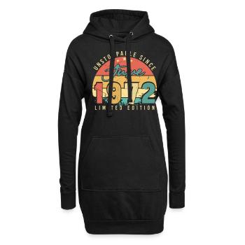 50 Jahre Juni 1972 - Hoodie-Kleid - Schwarz - Vorne