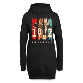 50 Jahre Juni 1972 - Hoodie-Kleid - Schwarz - Vorne