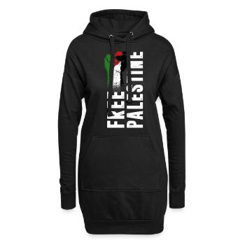 Palestine Tshirt Hommes Enfants Femmes Palestine - Sweat-shirt à capuche long Femme - noir - Devant