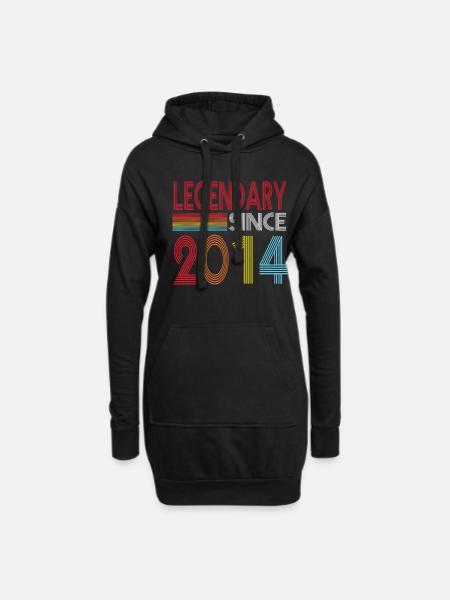 Legendär seit 2014 - Hoodie-Kleid - Schwarz