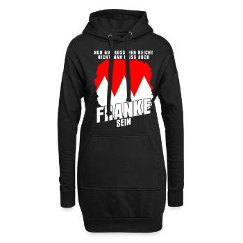 Franken Frankenland Fränkisch Franke - Hoodie-Kleid - Schwarz - Vorne