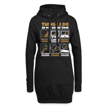 Liebes jaguar zeit geschenk - Hoodie-Kleid - Schwarz - Vorne