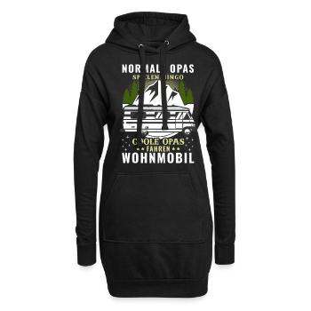 Normale Opas Bingo Coole Opas Fahren Wohnmobil - Hoodie-Kleid - Schwarz - Vorne