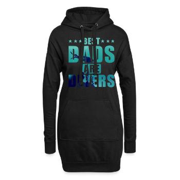 Taucher Papa Bester Vater Tauchen - Hoodie-Kleid - Schwarz - Vorne