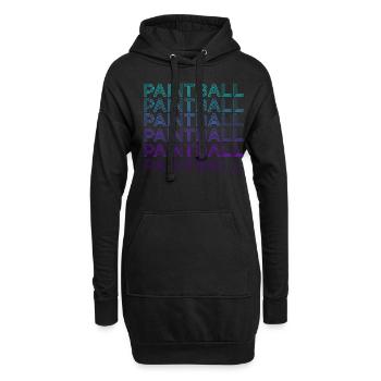 Équipe de joueurs de paintball Retro - Sweat-shirt à capuche long Femme - noir - Devant