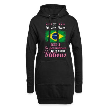 Brasilianerin Geschenk lustiger Spruch Brasilien - Hoodie-Kleid - Schwarz - Vorne