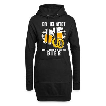 Junggesellenabschied Bier Trauzeuge - Hoodie-Kleid - Schwarz - Vorne