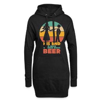 Junggesellenabschied Bière d’enterrement de vie de garçon - Sweat-shirt à capuche long Femme - noir - Devant