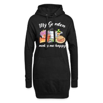 Garten Spruch Gärtner Hobbygärtner Geschenkidee - Hoodie-Kleid - Schwarz - Vorne
