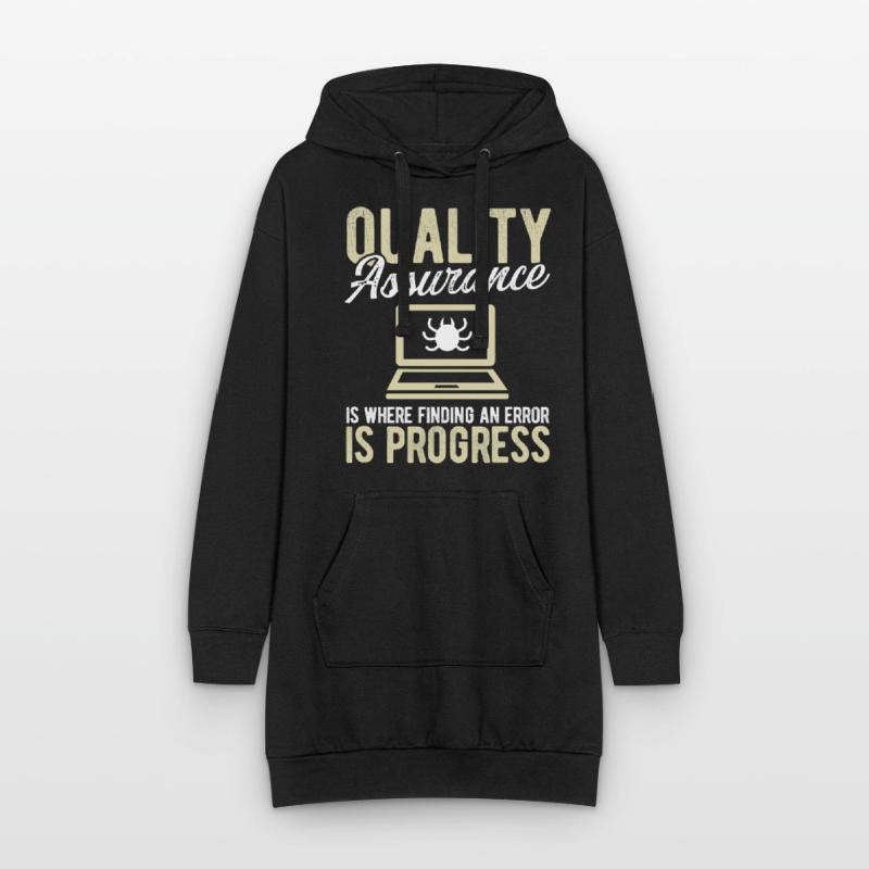 Test du code d’assurance qualité Test d’ingénierie QA Sweat-shirt à capuche long Femme