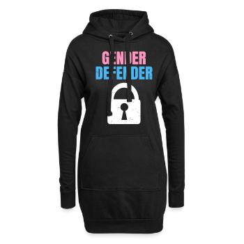Gender Defender Zitat für einen Keeper der Gender - Hoodie-Kleid - Schwarz - Vorne