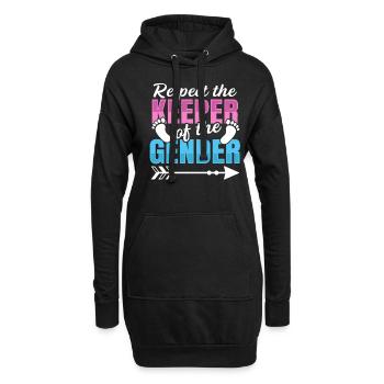 Gender Reveal Zitat für einen Hüter des - Hoodie-Kleid - Schwarz - Vorne