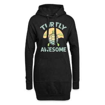 Turtly (Totally) Awesome - Ocean Sea Animal Turtle - Hoodie-Kleid - Schwarz - Vorne