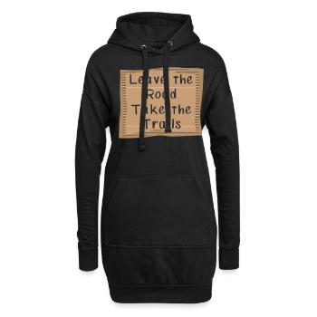 Wandern Leave the Road take the Trails - Hoodie-Kleid - Schwarz - Vorne