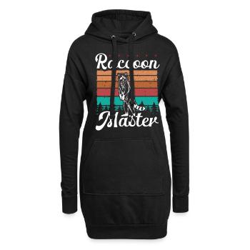 Raccoon Removal Technician Vintage Funny Raccoon - Hoodie-Kleid - Schwarz - Vorne