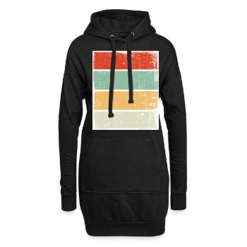 Retro Hintergrund Sunset Grunge - Hoodie-Kleid - Schwarz - Vorne