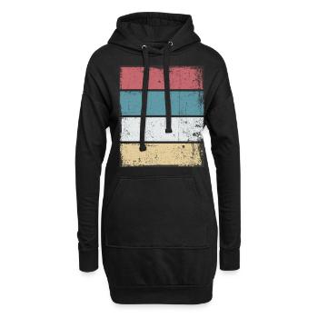 Retro Hintergrund Sunset Grunge - Hoodie-Kleid - Schwarz - Vorne