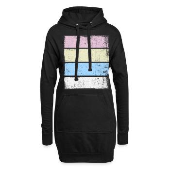 Rétro Background Sunset Grunge Pastel - Sweat-shirt à capuche long Femme - noir - Devant
