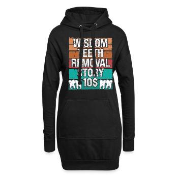 Wisdom Teeth Removal Story Wisdom Tooth - Hoodie-Kleid - Schwarz - Vorne