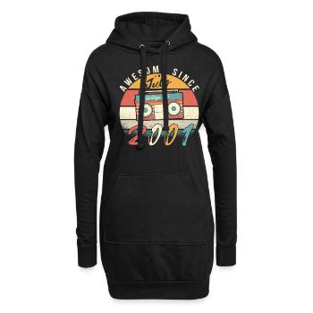 Mois de naissance Juillet 2001 - Sweat-shirt à capuche long Femme - noir - Devant