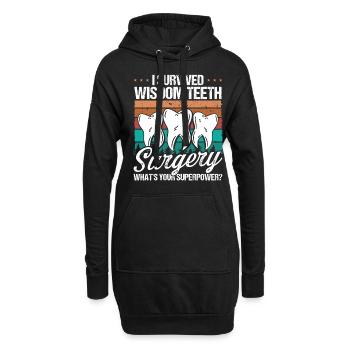 Wisdom Teeth Removal Surgery Funny Tooth Surgery - Hoodie-Kleid - Schwarz - Vorne