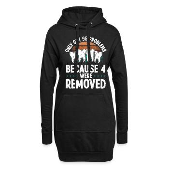Wisdom Teeth Removal Humor Vintage Tooth Surgery - Hoodie-Kleid - Schwarz - Vorne