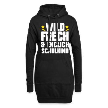 Schüler Schulanfang Einschulung Schulkind - Hoodie-Kleid - Schwarz - Vorne